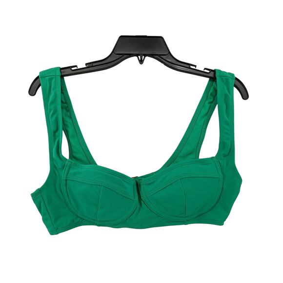 Xhilaration Bikini Top L Green Underwire Wide Strap Juniors Padded Swimwear Pool - Picture 8 of 8
